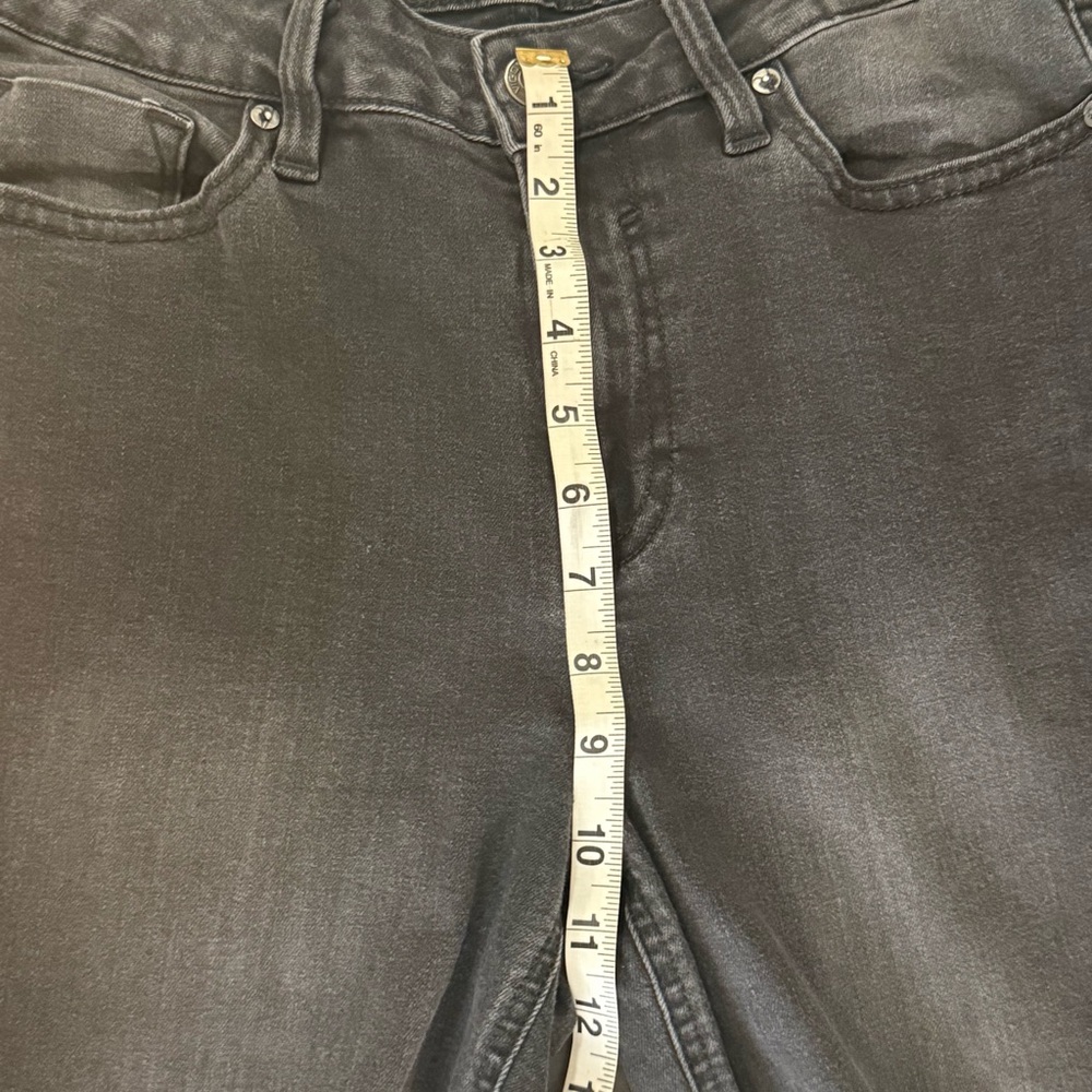 VIGOSS Womens Distressed Crop Jeans Size 27 Waist Straight Stretch Charcoal - Picture 13 of 16